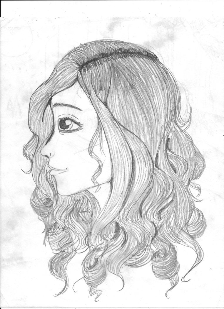 How To Draw Curly Hair From The Side