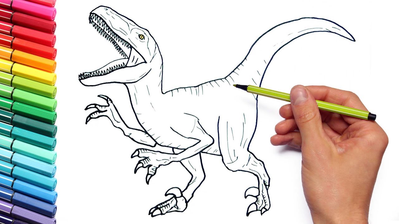 How To Draw Dinosaur Raptor