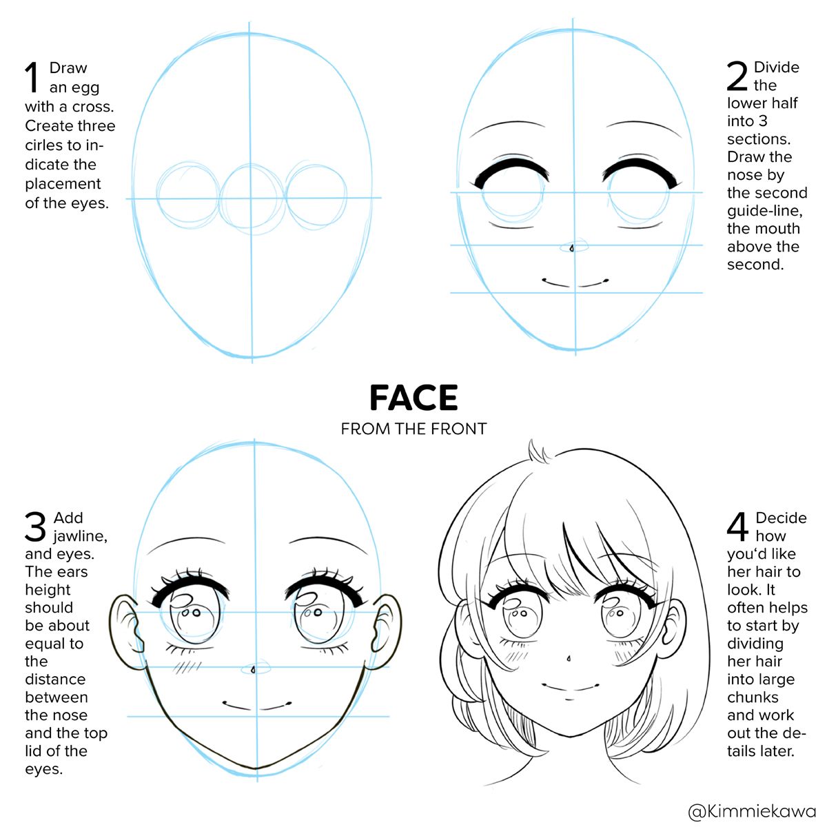 How To Draw Manga Female Face