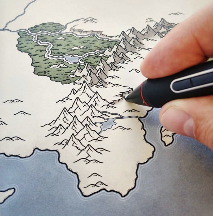 How To Draw Mountains On A Fantasy Map