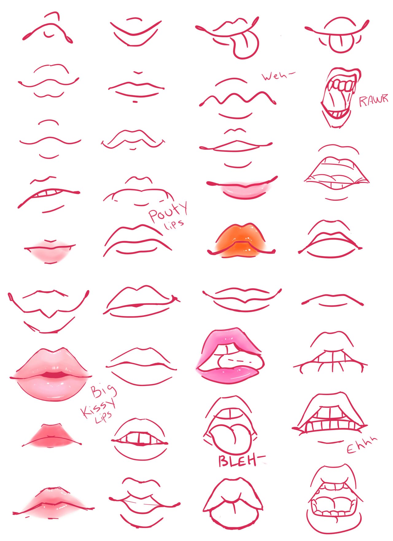 How To Draw Mouth And Lips