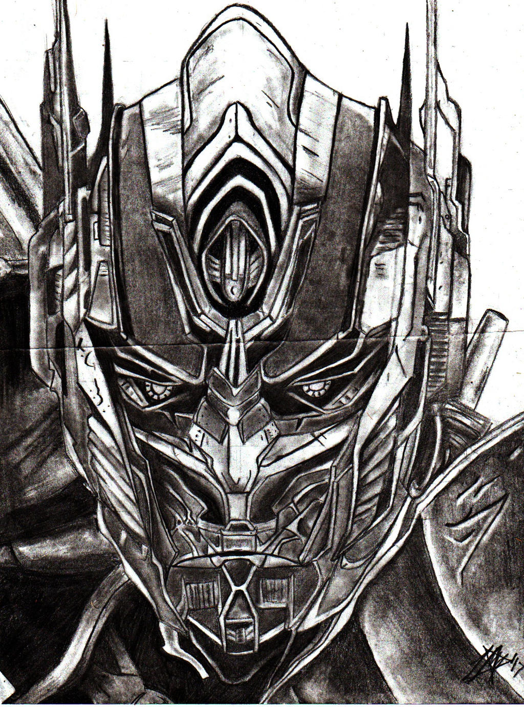 How To Draw Optimus Prime Face Realistic