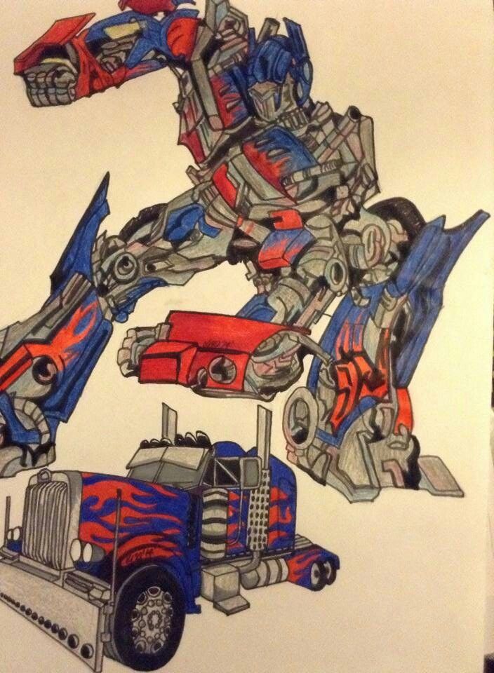 How To Draw Optimus Prime Sketch
