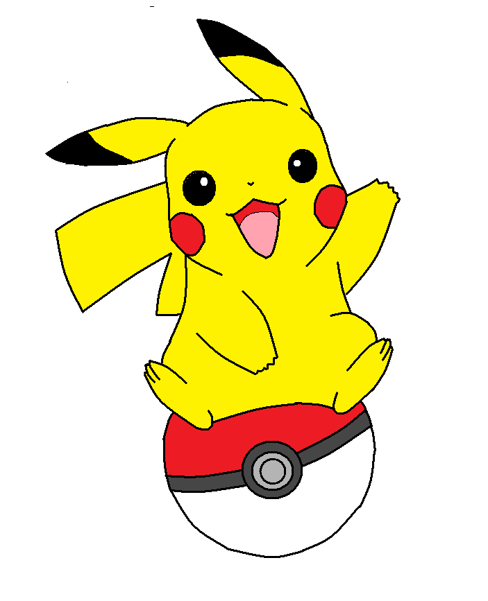 How To Draw Pikachu Coming Out Of A Pokeball