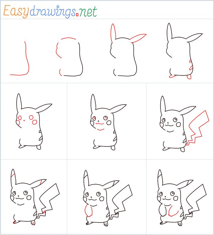 How To Draw Pikachu For Kindergarten