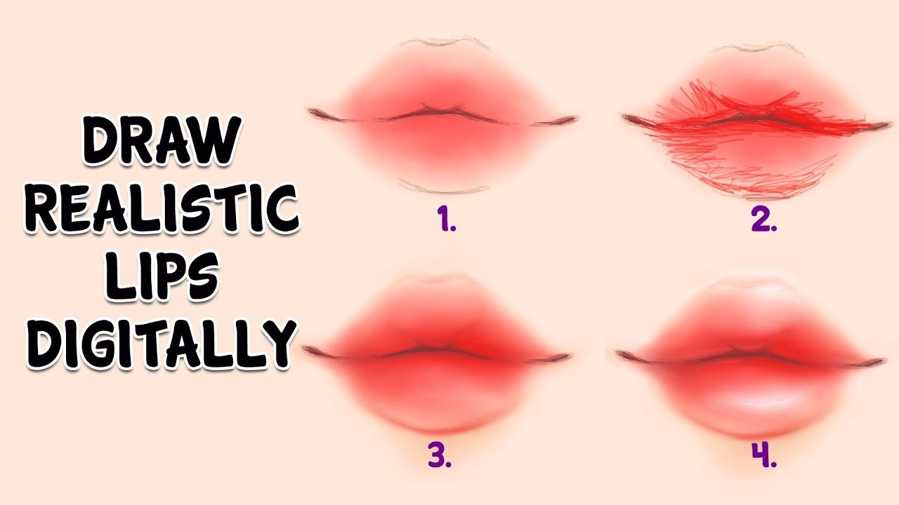 How To Draw Realistic Female Lips