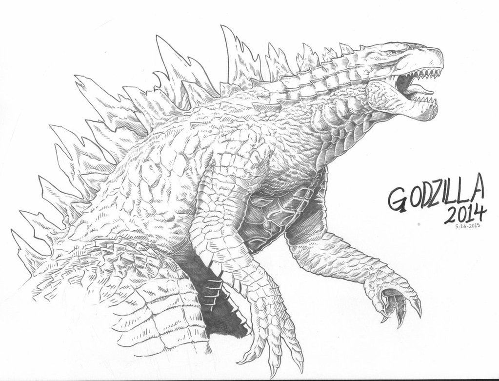 How To Draw Realistic Godzilla