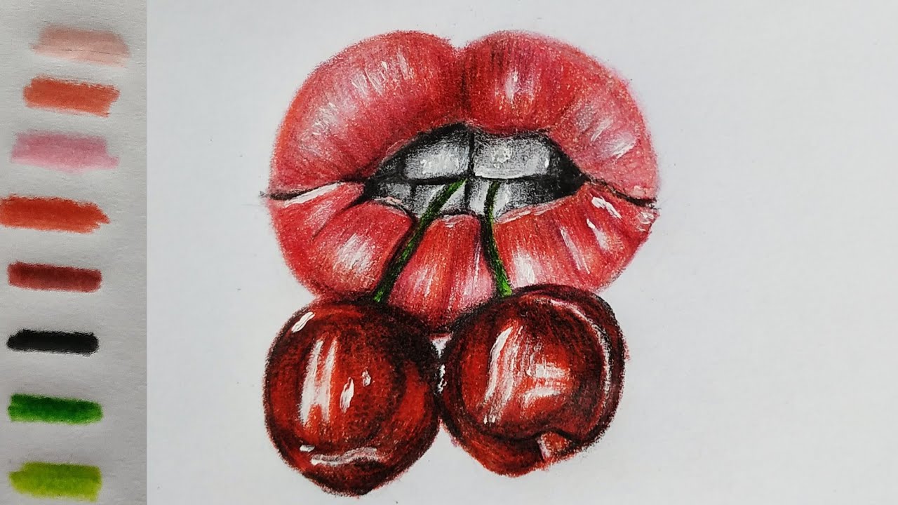 How To Draw Realistic Lips With Fruit