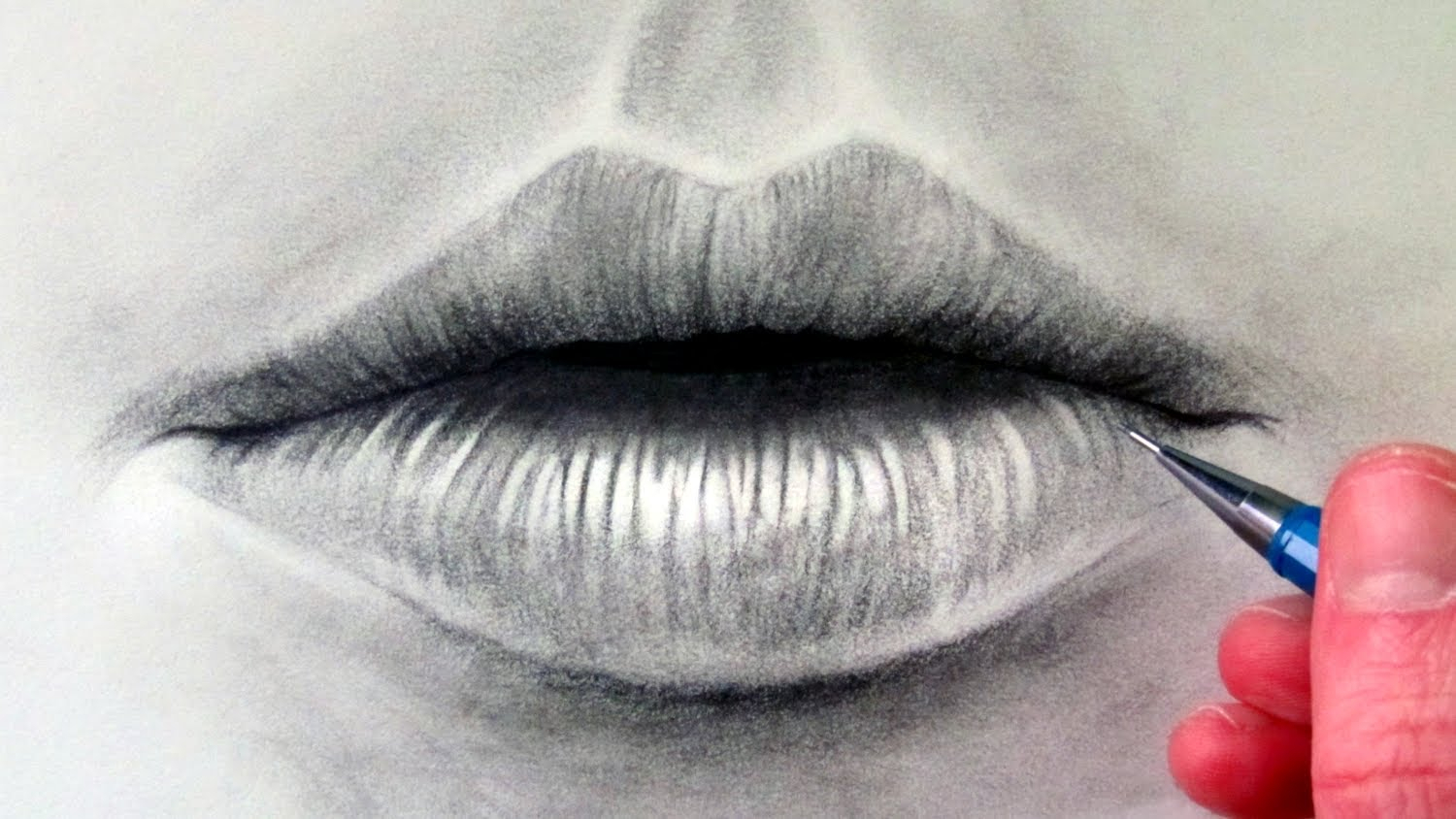 How To Draw Realistic Lips With Just A Pencil