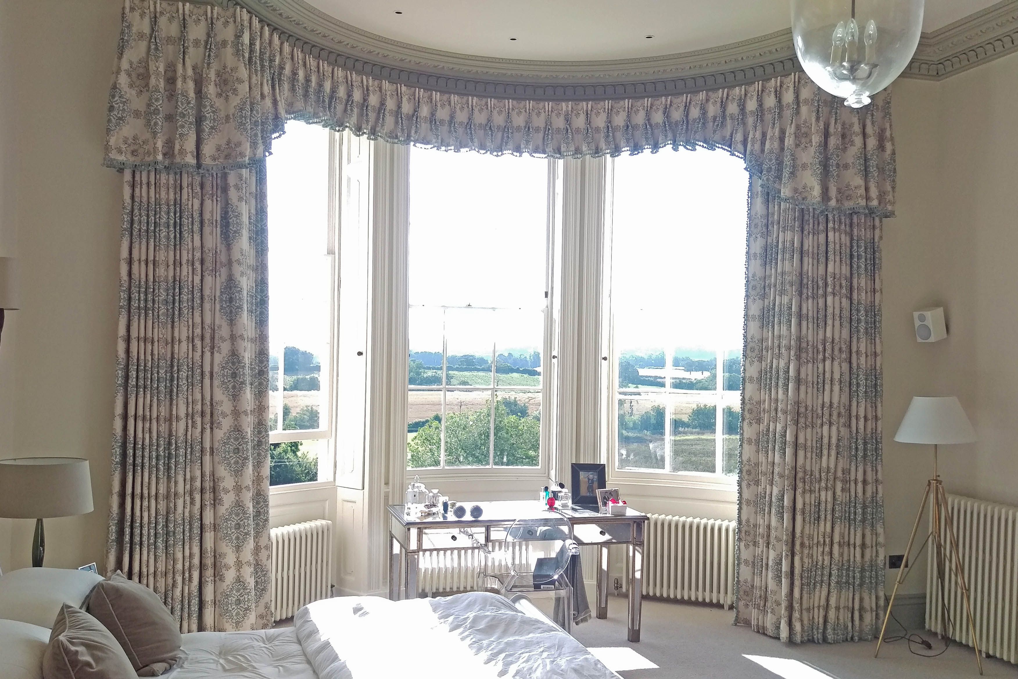 How To Hang Curtains Over A Curved Window