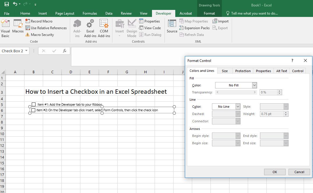 How To Insert Checkbox In Excel Table