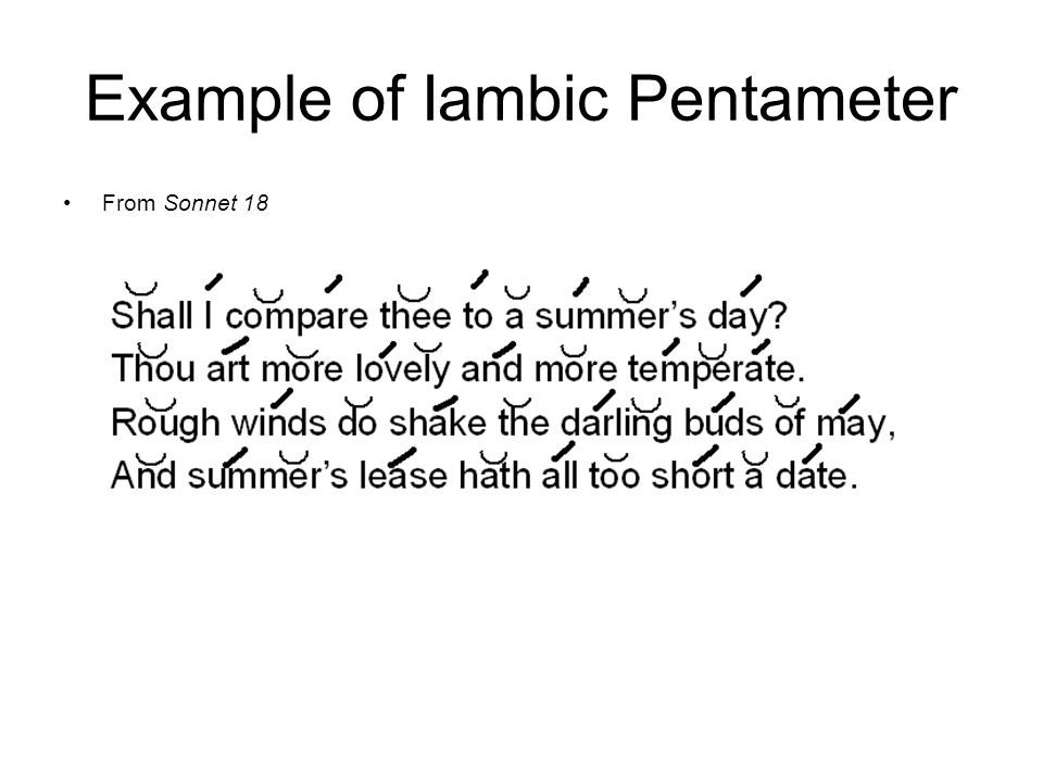 How To Write A Poem In Iambic Pentameter