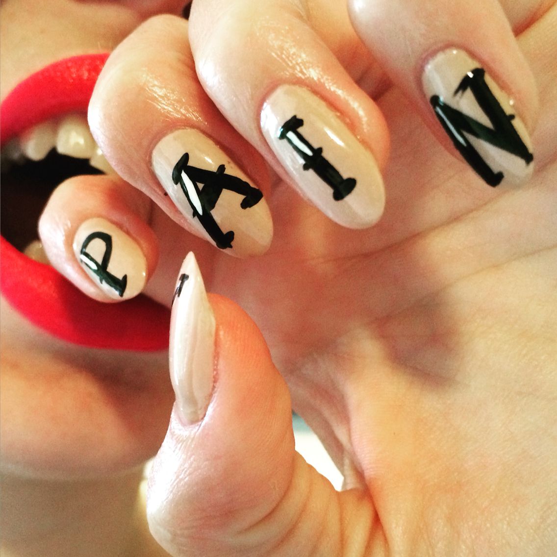 Letter Nail Designs Initials
