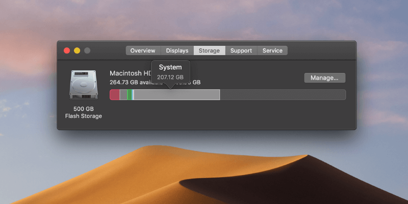 Mac Clear System Storage
