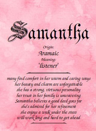 Meaning Of The Samantha