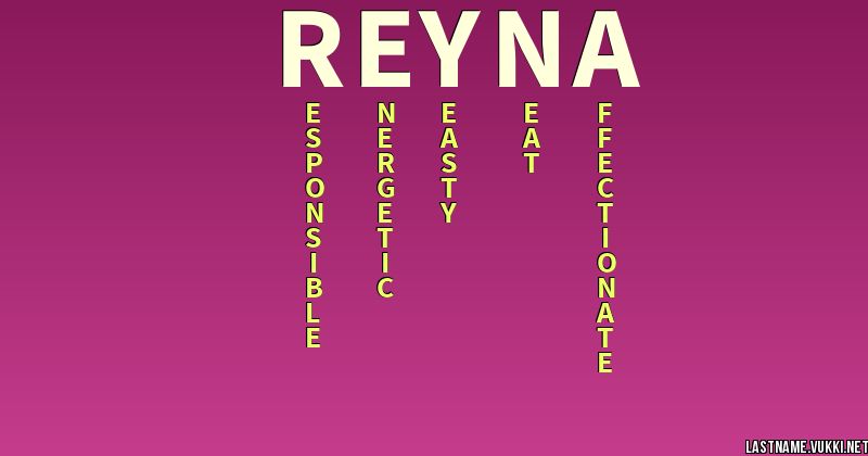 Meaning Reyna Last Name