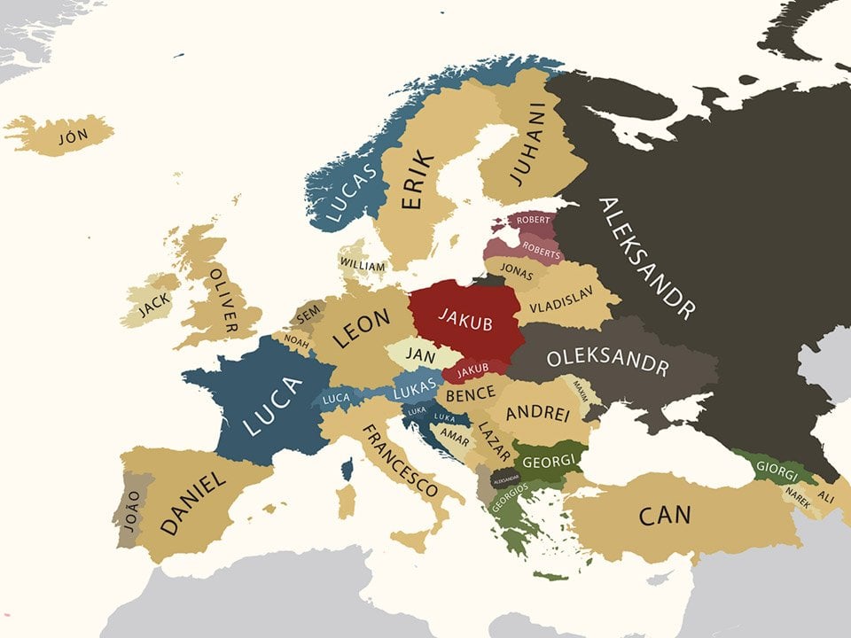Most Common Male First Names In The World