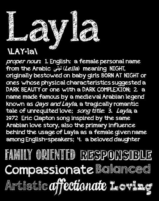 Name Layla Meanings