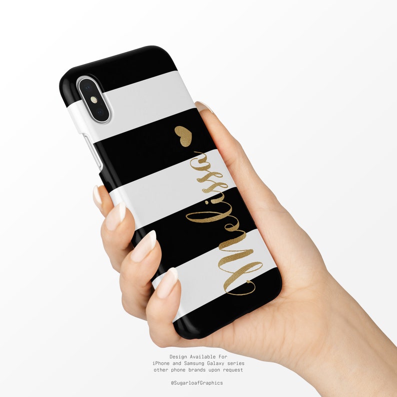 Phone Case Black And White Stripes