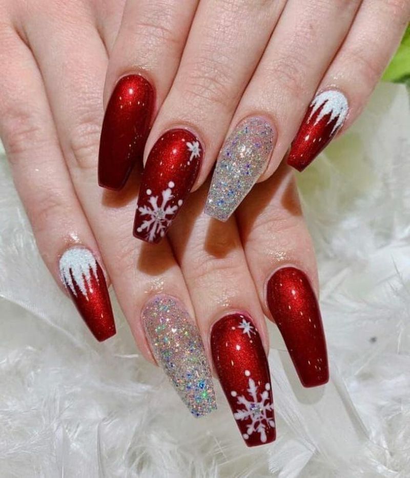 Pretty Christmas Fake Nails