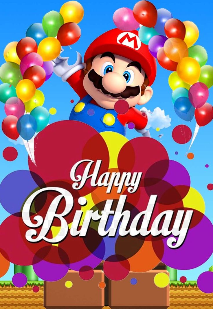 Printable Birthday Cards Mario