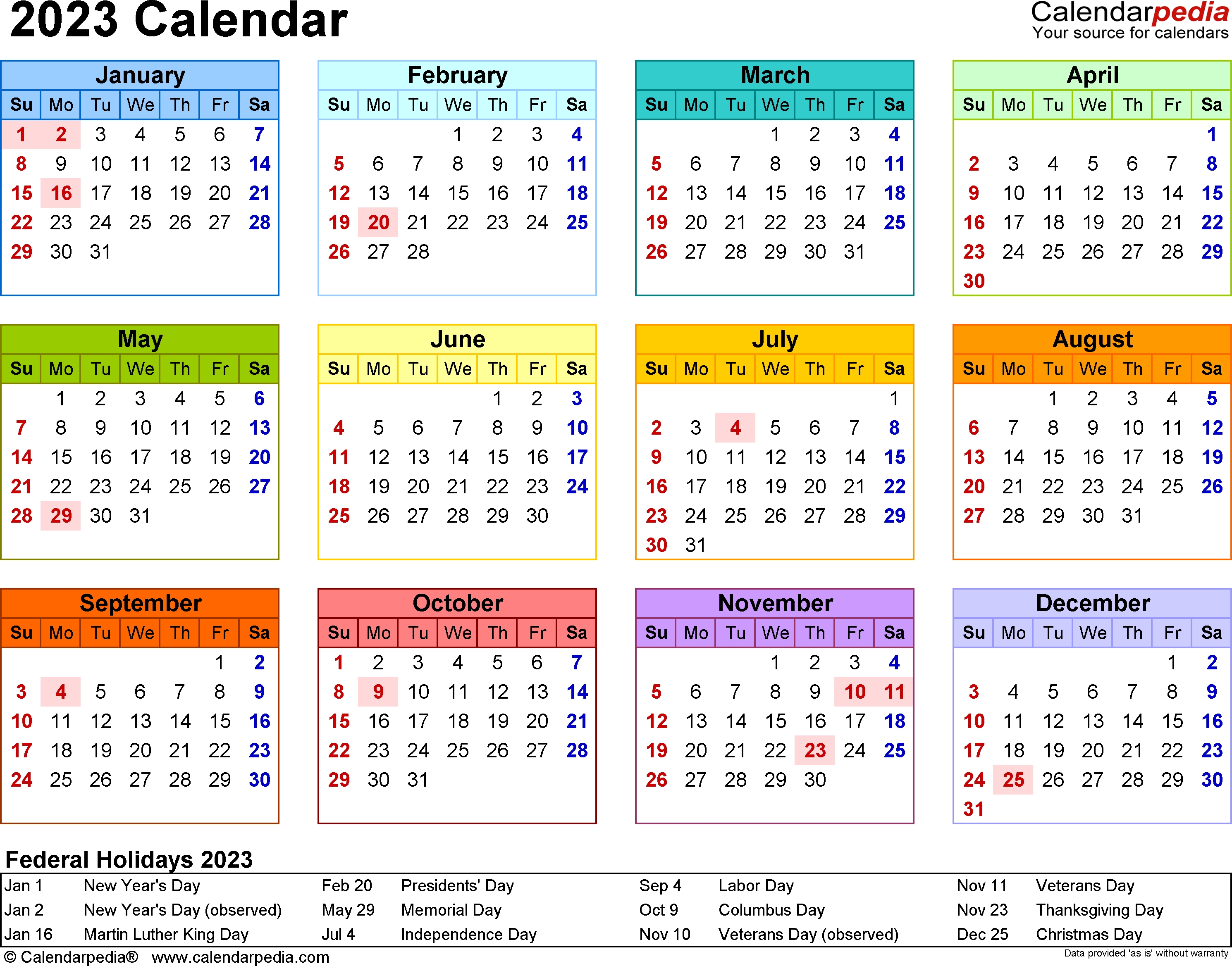 Printable Calendar 2023 Download