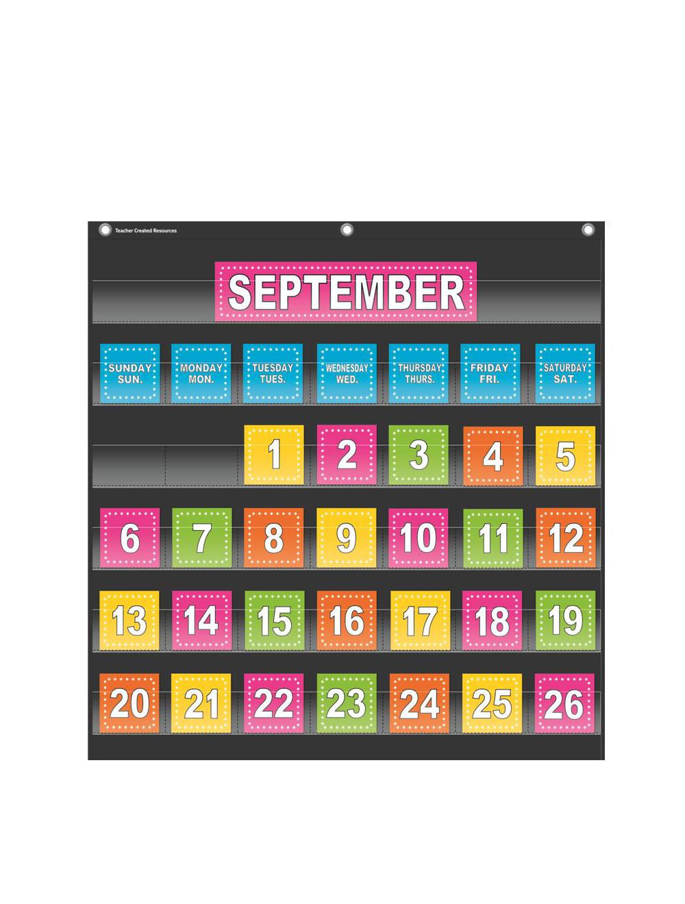 Printable Calendar Cards For Pocket Chart