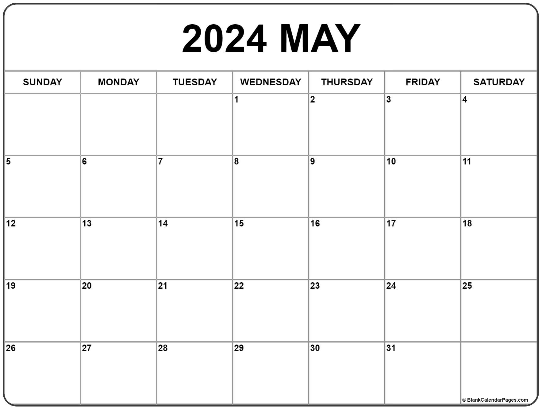 Printable Calendar For May 2023