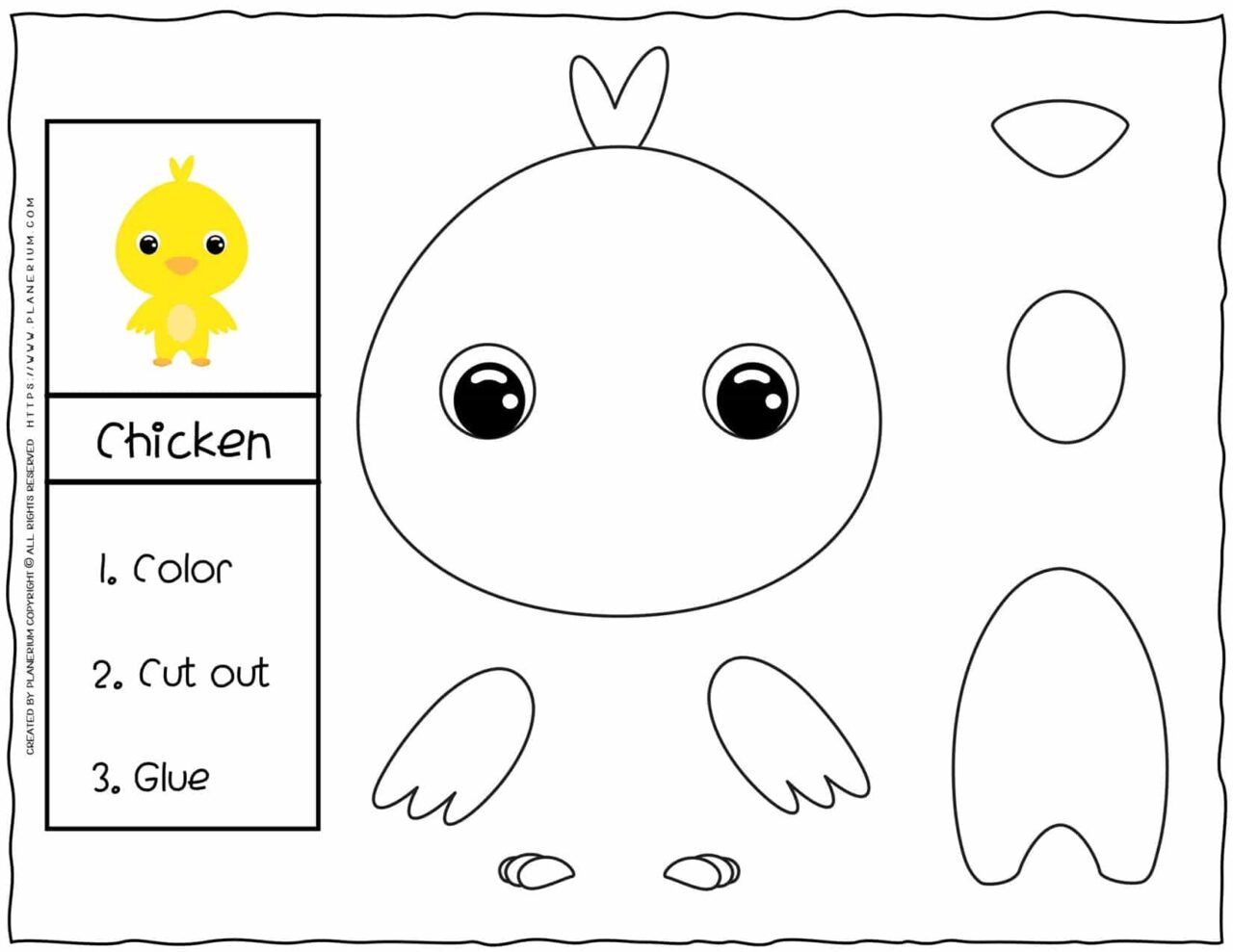 Printable Color Cut And Glue Worksheets