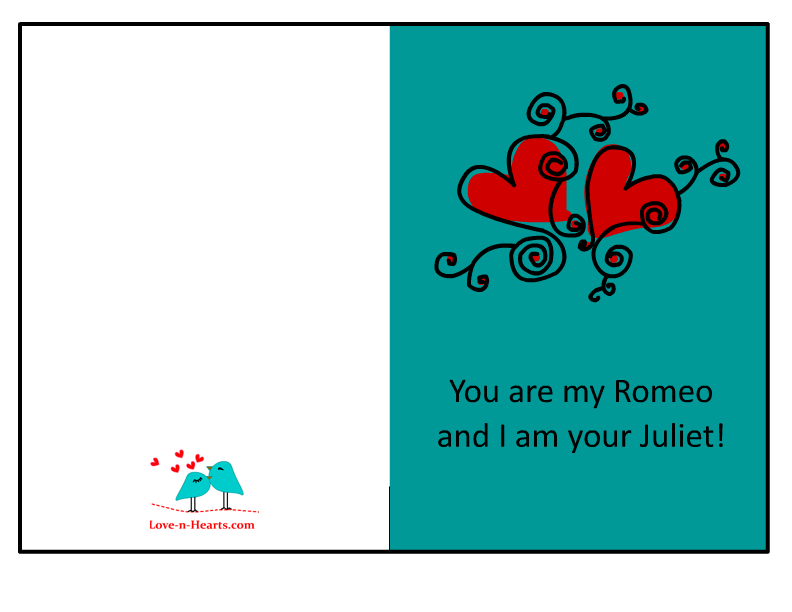 Printable Greeting Card Romantic
