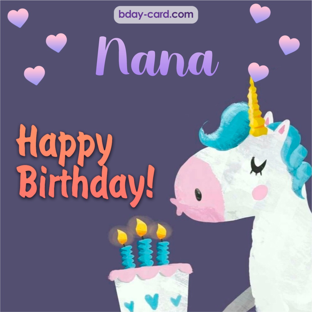 Printable Happy Birthday Nana Card
