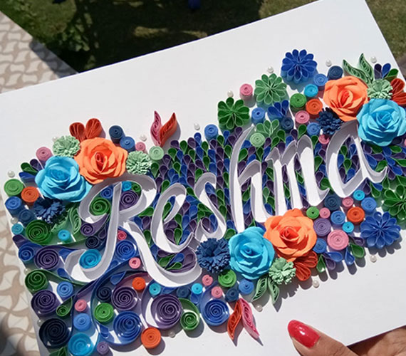Quilling Art Name