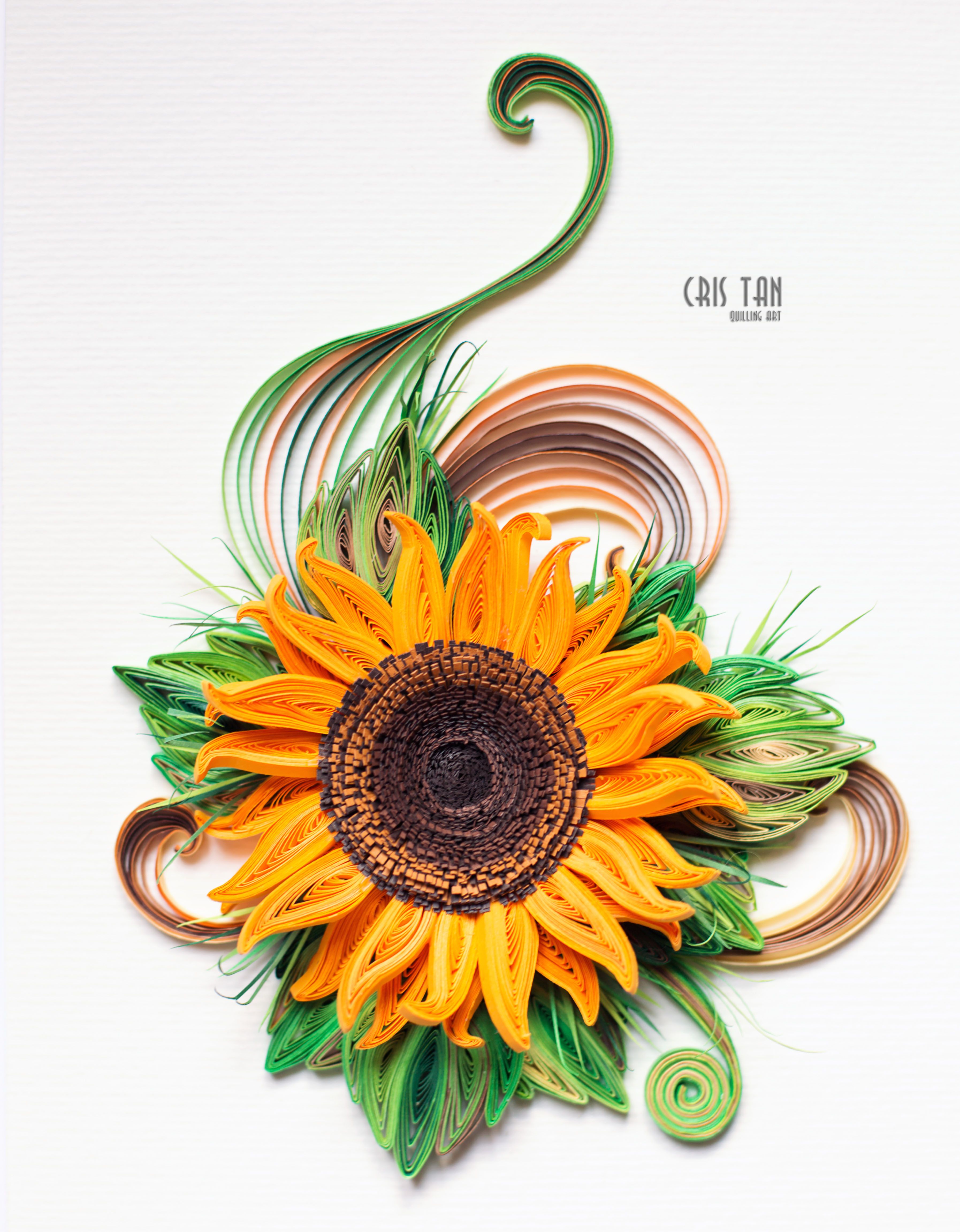 Quilling Art Sunflower