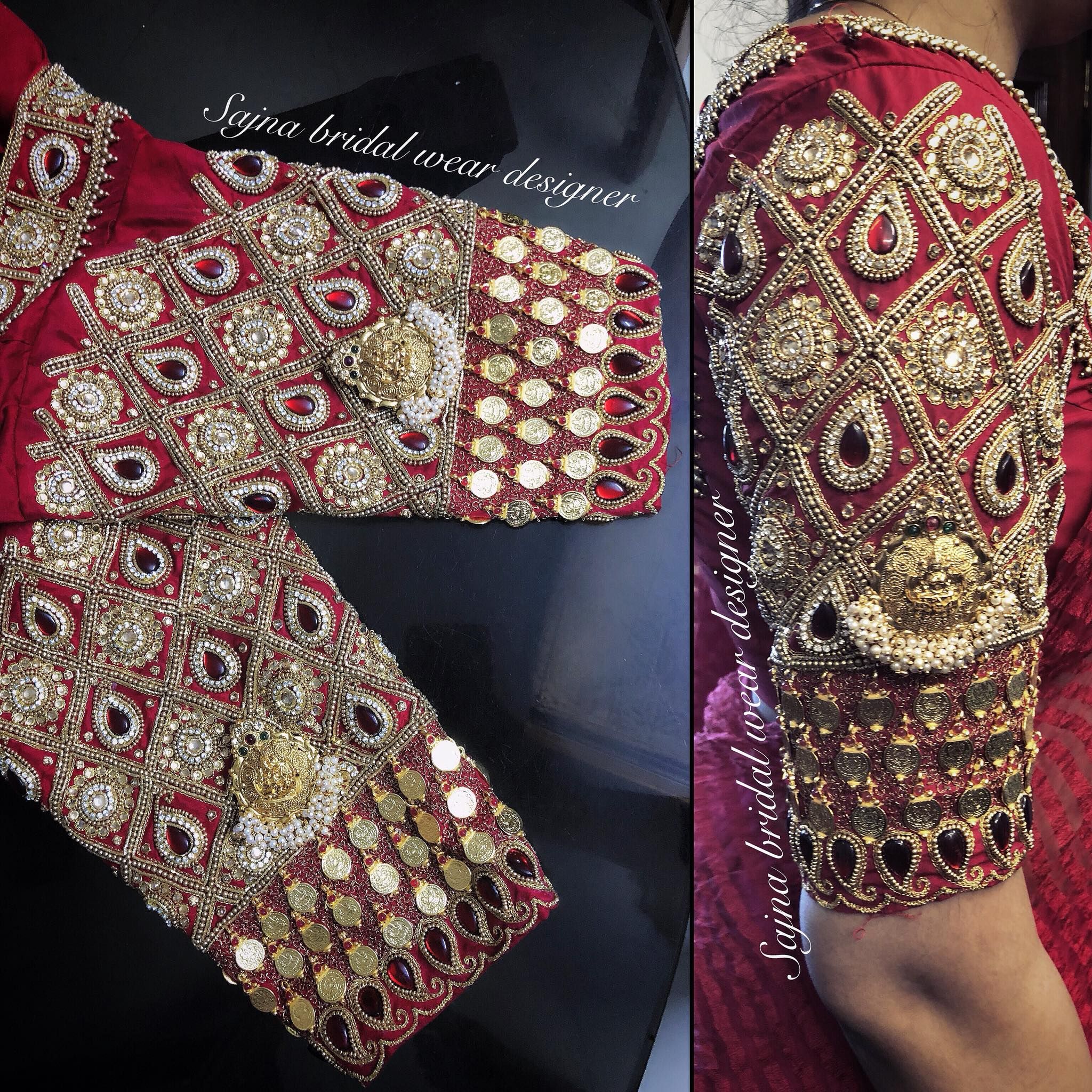 Sajna Bridal Wear Bridal Aari Work Wedding Blouse Designs