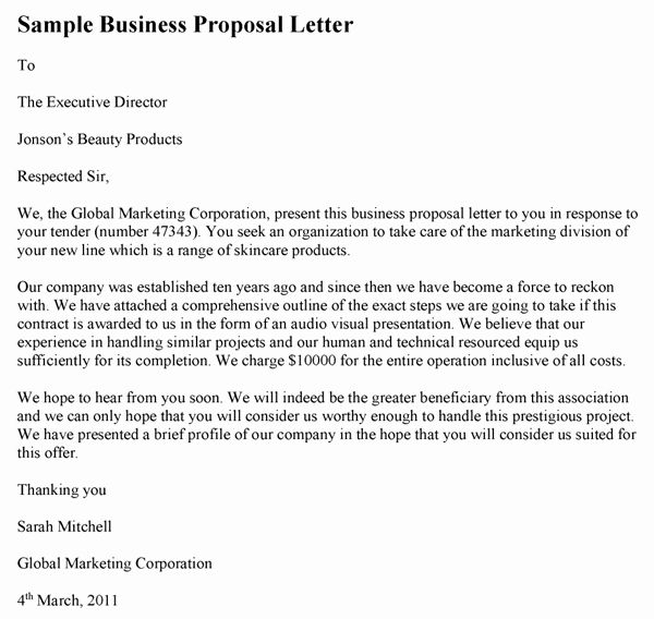 Sample Letter For Business