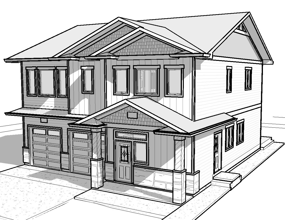 Simple House Drawing Sketch
