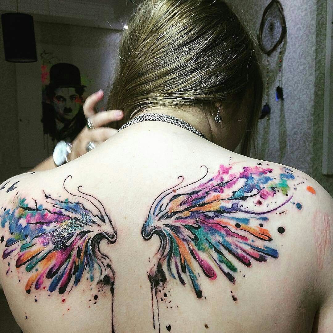 Tattoo Wings On Back For Woman
