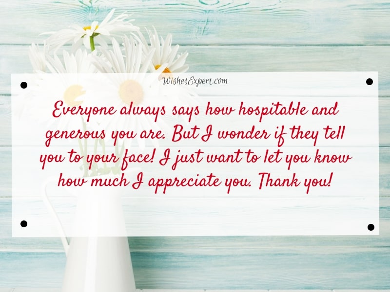 Thank You Quotes Hospitality