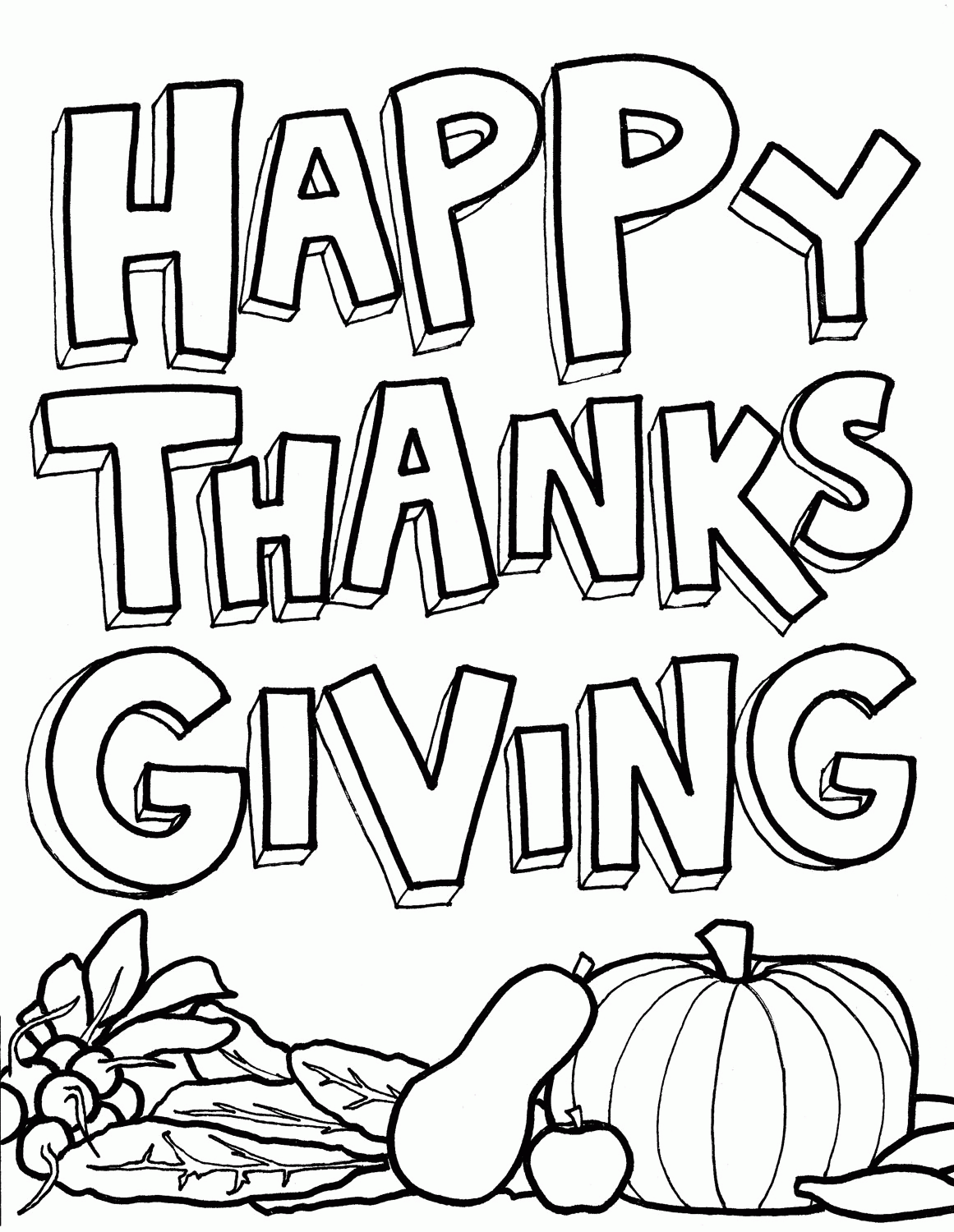 Thanksgiving Colouring Pages For Kindergarten