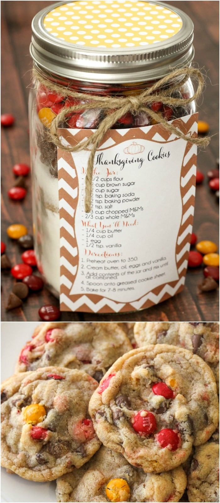 Thanksgiving Cookies In A Jar