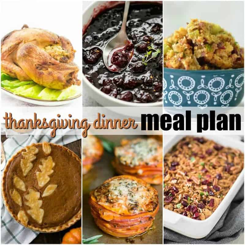Thanksgiving Dinner Meal Plan