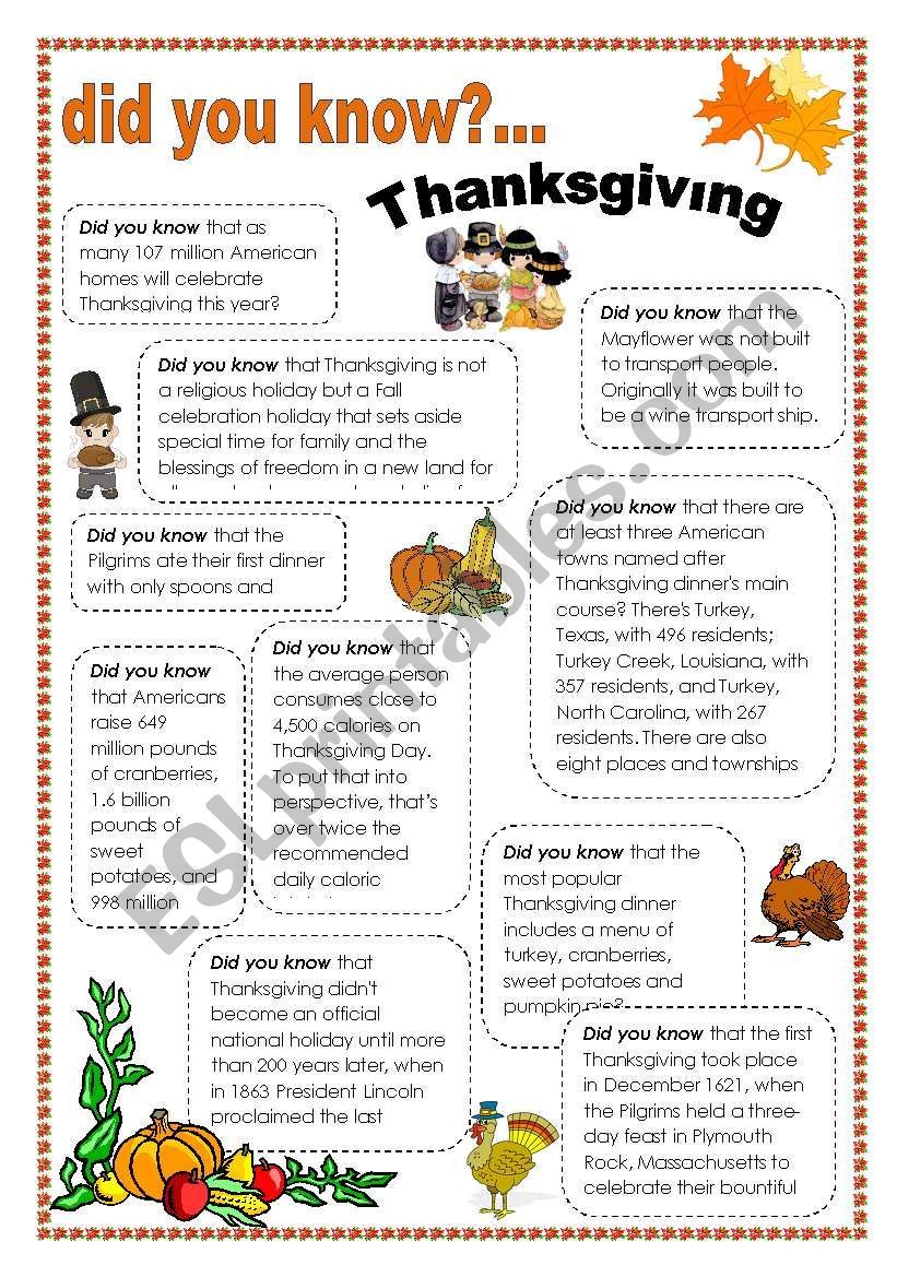 Thanksgiving Fun Questions
