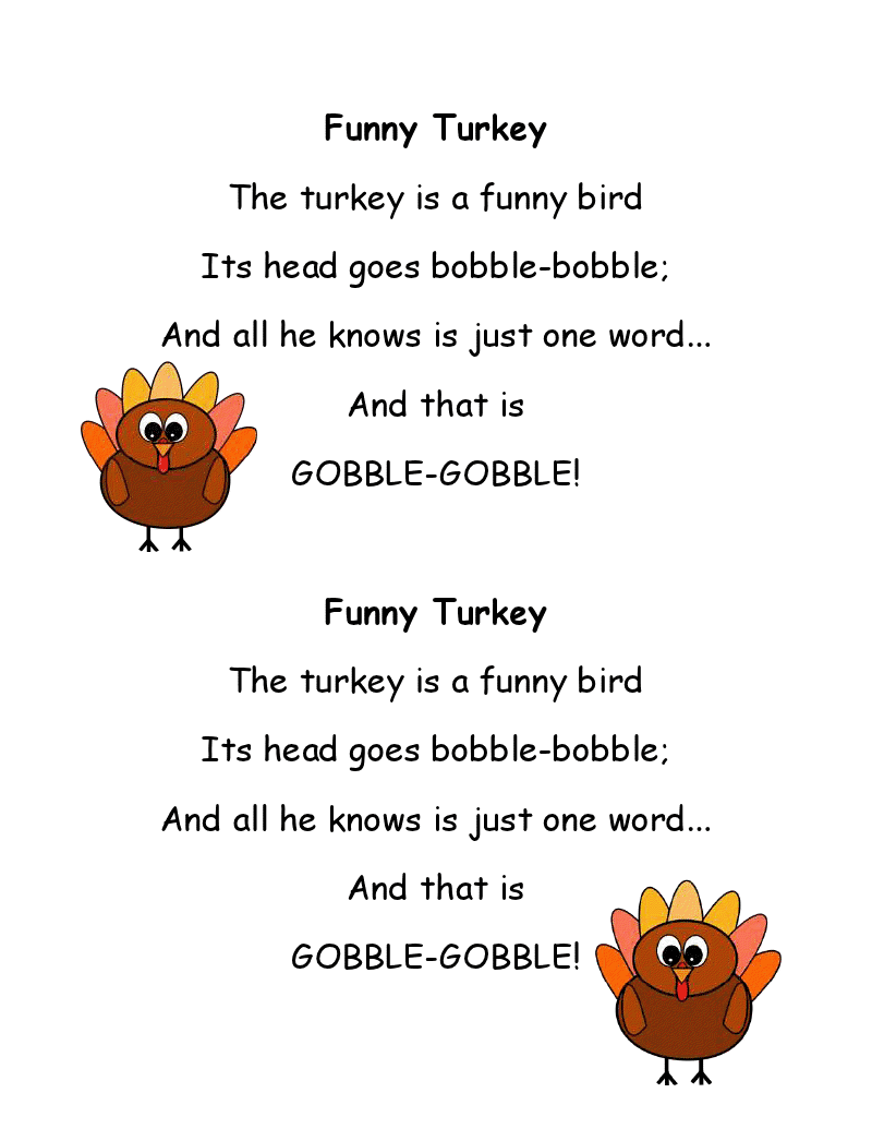 Thanksgiving Funny Poems