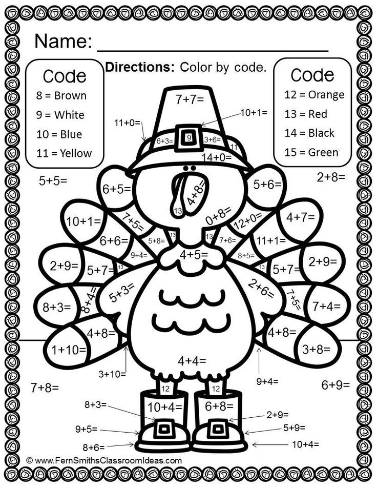 Thanksgiving Multiplication Color By Number Pdf