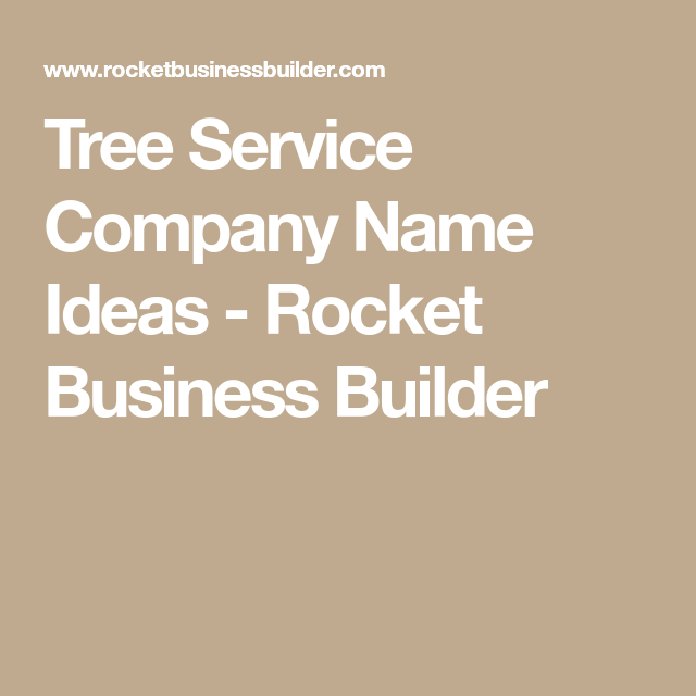 Tree Names For Business