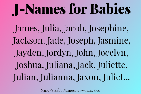 Unique Boy Names With J