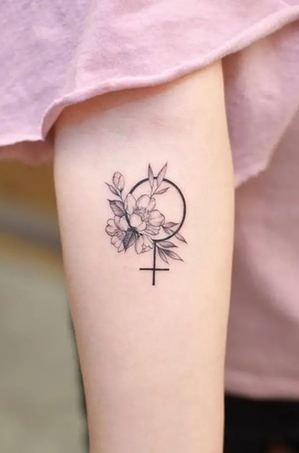 Upper Arm Tattoos For Females Minimalist