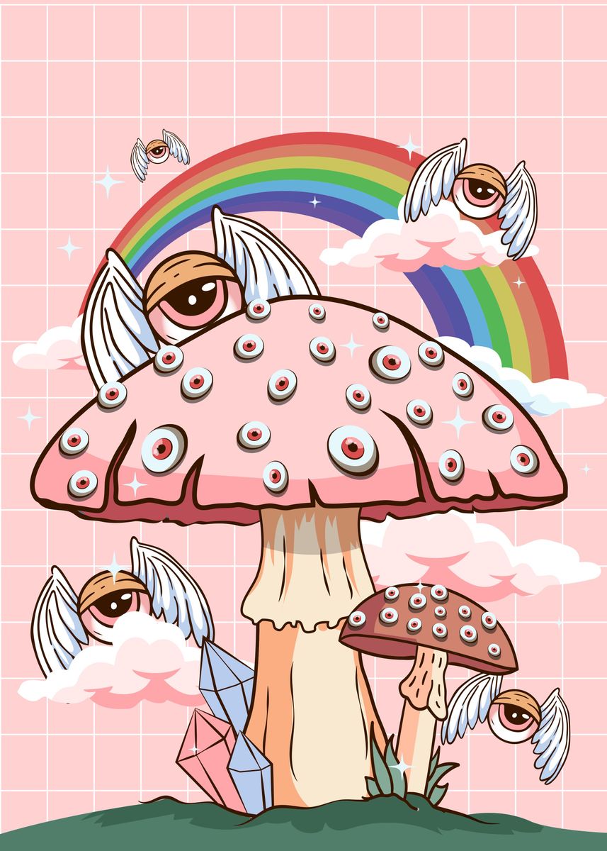 Weirdcore Wallpaper Mushroom