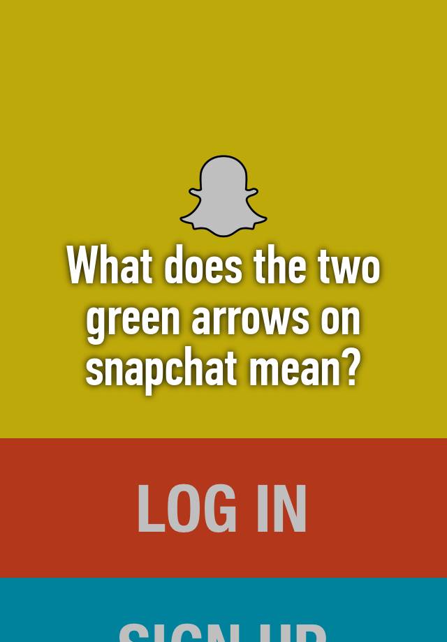 What Does The Arrow Mean On Snapchat