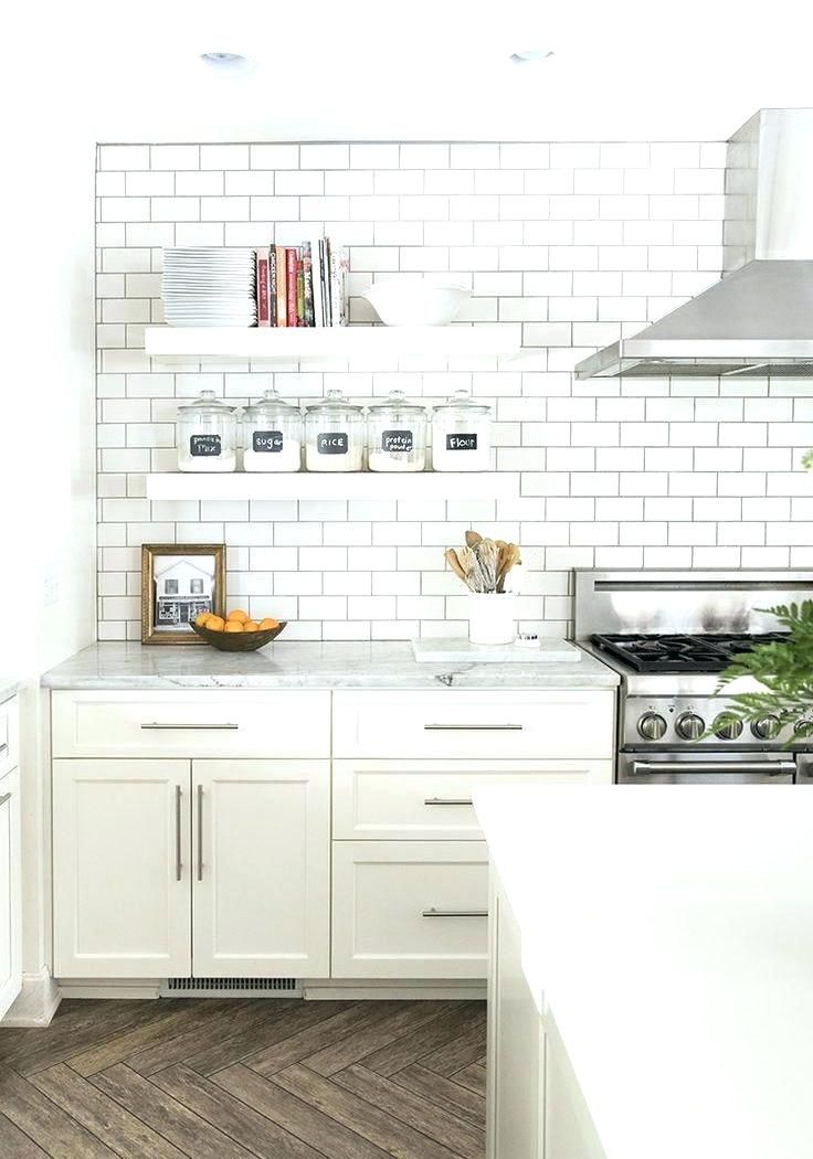 White Wood Kitchen Shelves